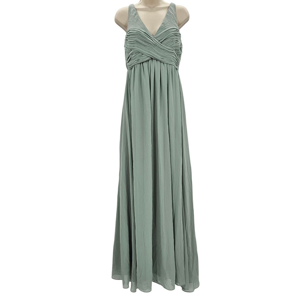 Birdy Grey Womans size S Laurie Empire Waist Dress Pockets Sage/Green NWOT